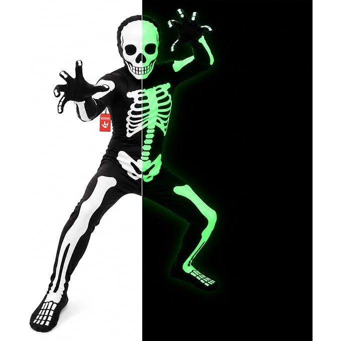 Boys Glow Skeleton Morphsuit Costume