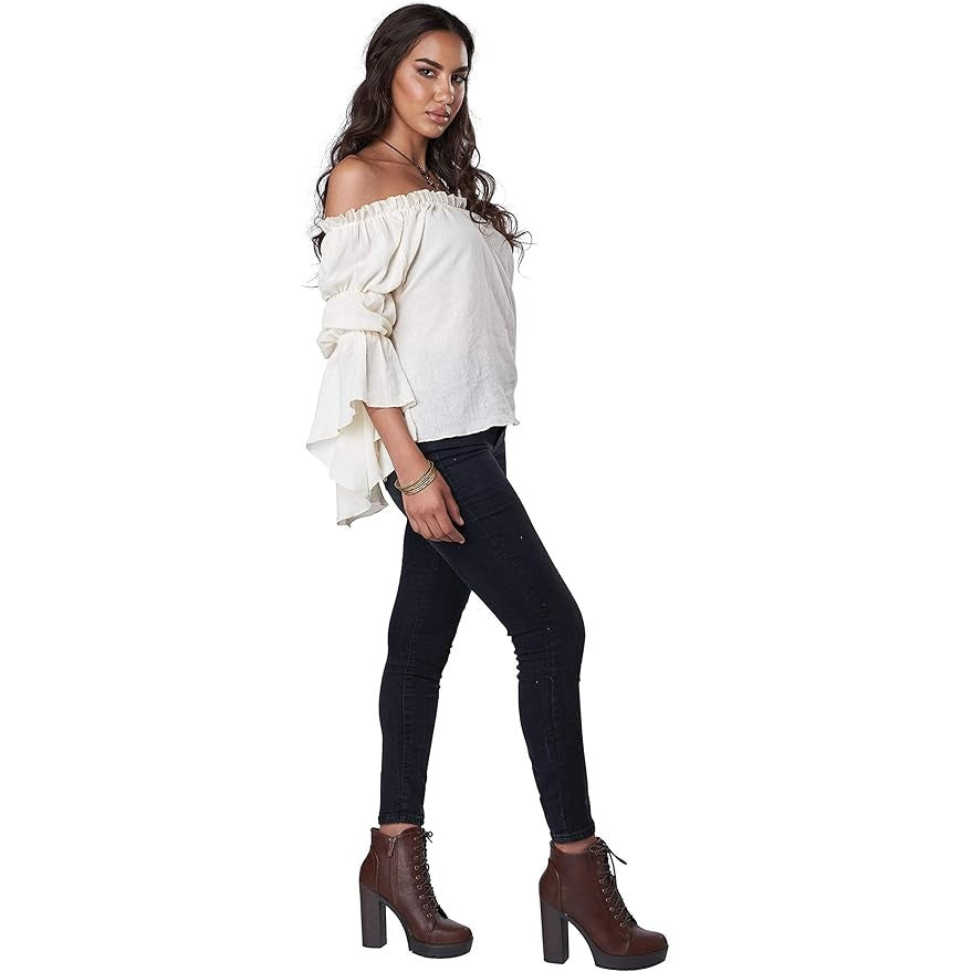 Renaissance Ruffle Blouse Women's Costume Top
