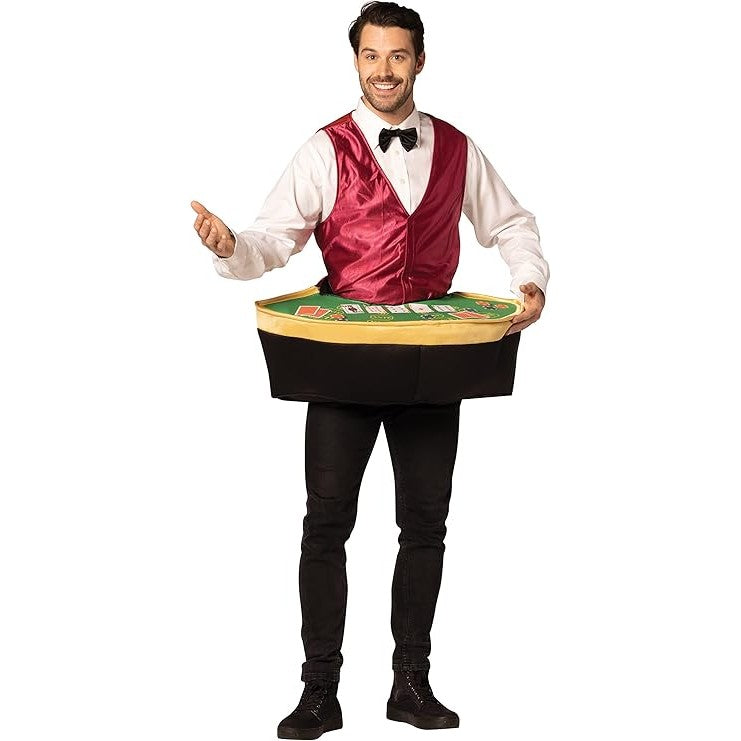 Casino Blackjack Dealer Table Adult Costume