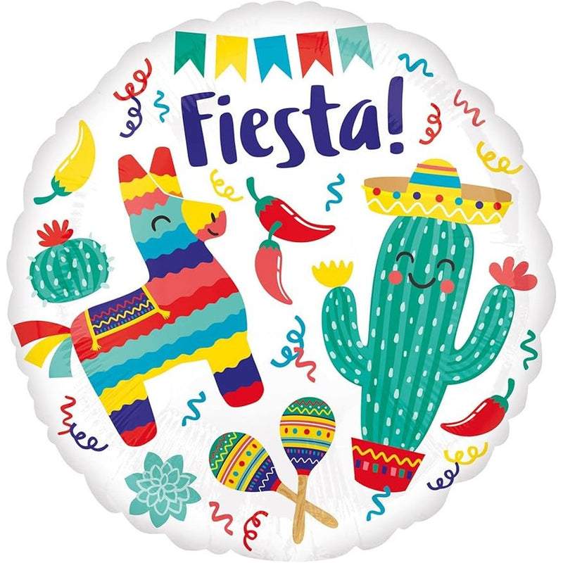 18" Fiesta Party Foil Balloon-45cm