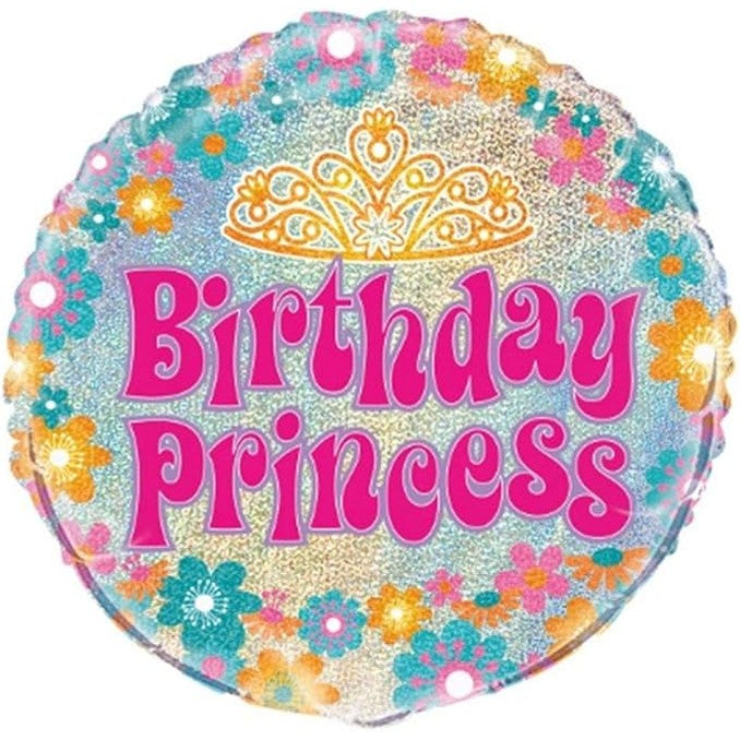 Birthday Princess Holographic Foil Balloon