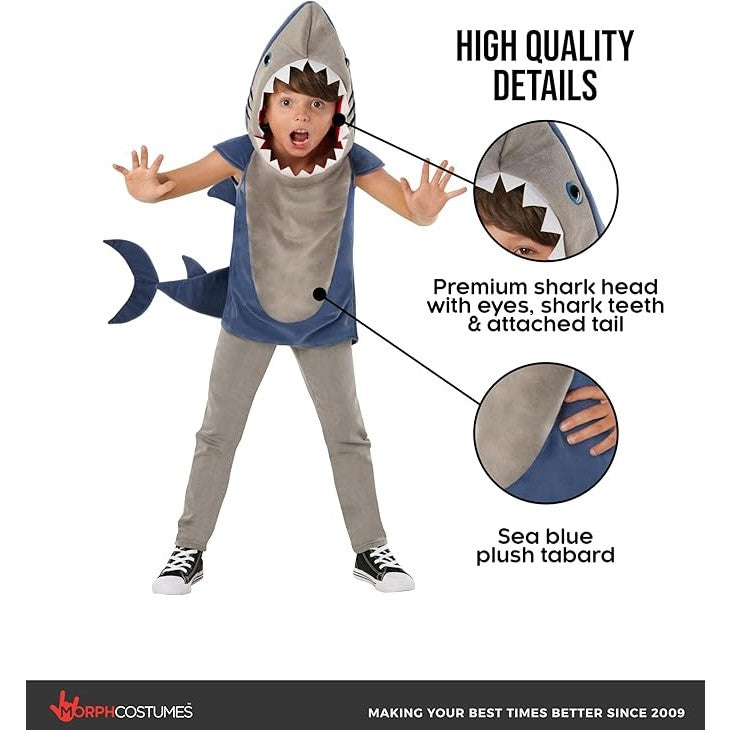 Great White Shark Morph Costume, Child