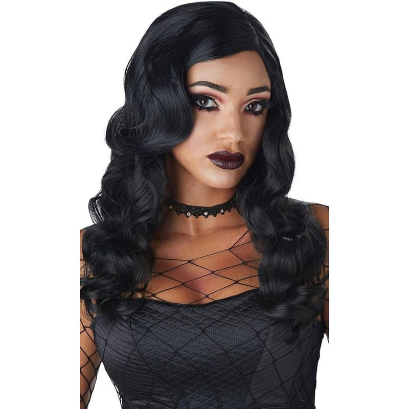 Gothic Glamour Black Wavy Wig