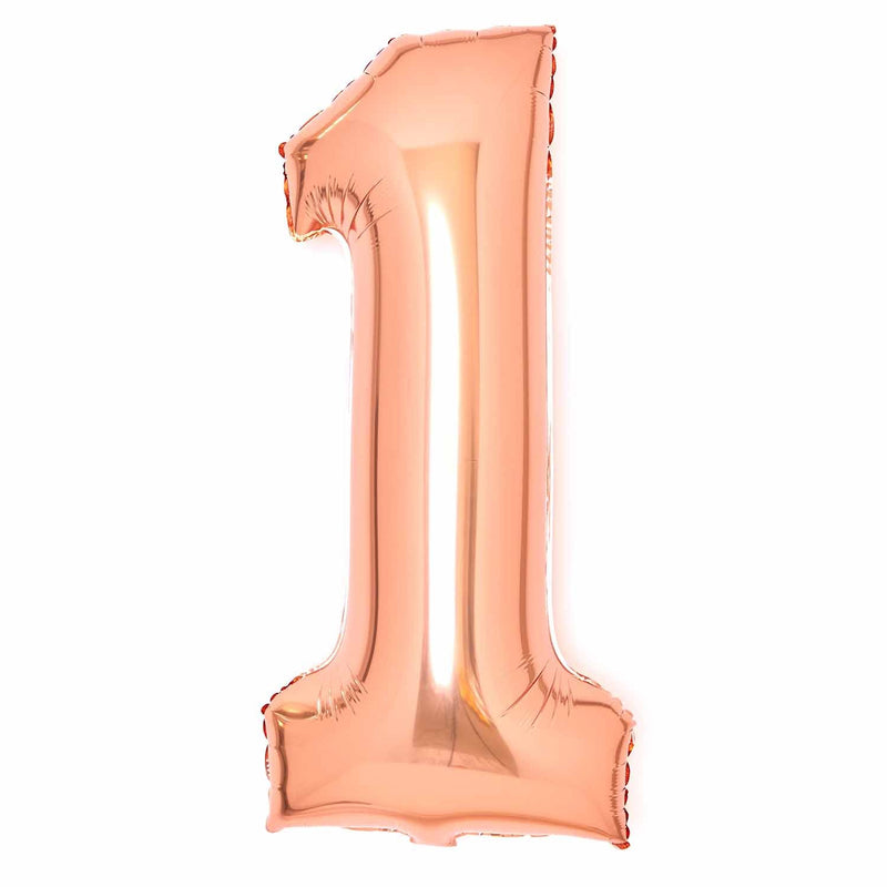 Rose Gold Foil Number 1 Balloon 89cm