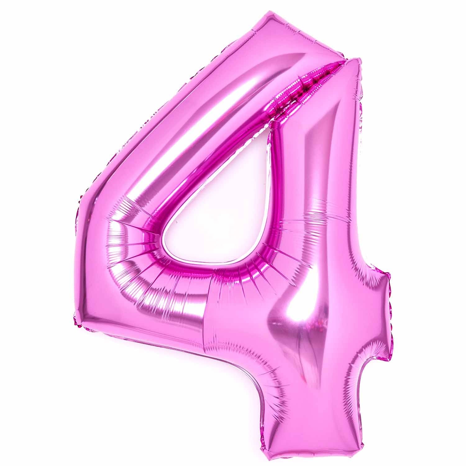 Pink Foil Number 4 Balloon 89cm