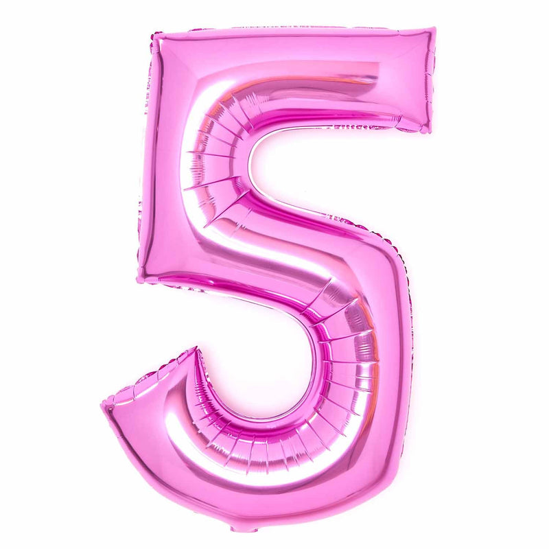 Pink Foil Number 5 Balloon 89cm