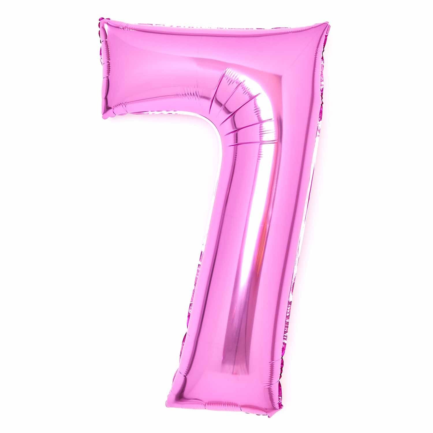 Pink Foil Number 7 Balloon 89cm