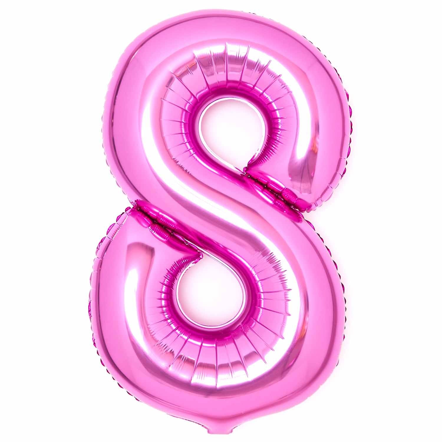 Pink Foil Number 8 Balloon 89cm