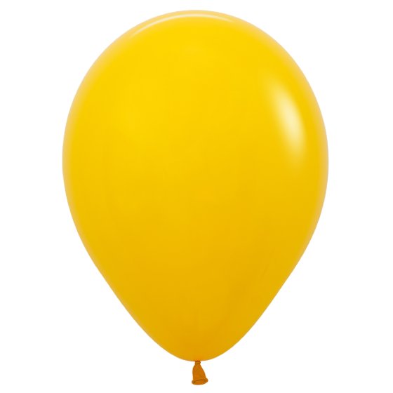 Round Balloon 30cm Honey Yellow, Uninflated