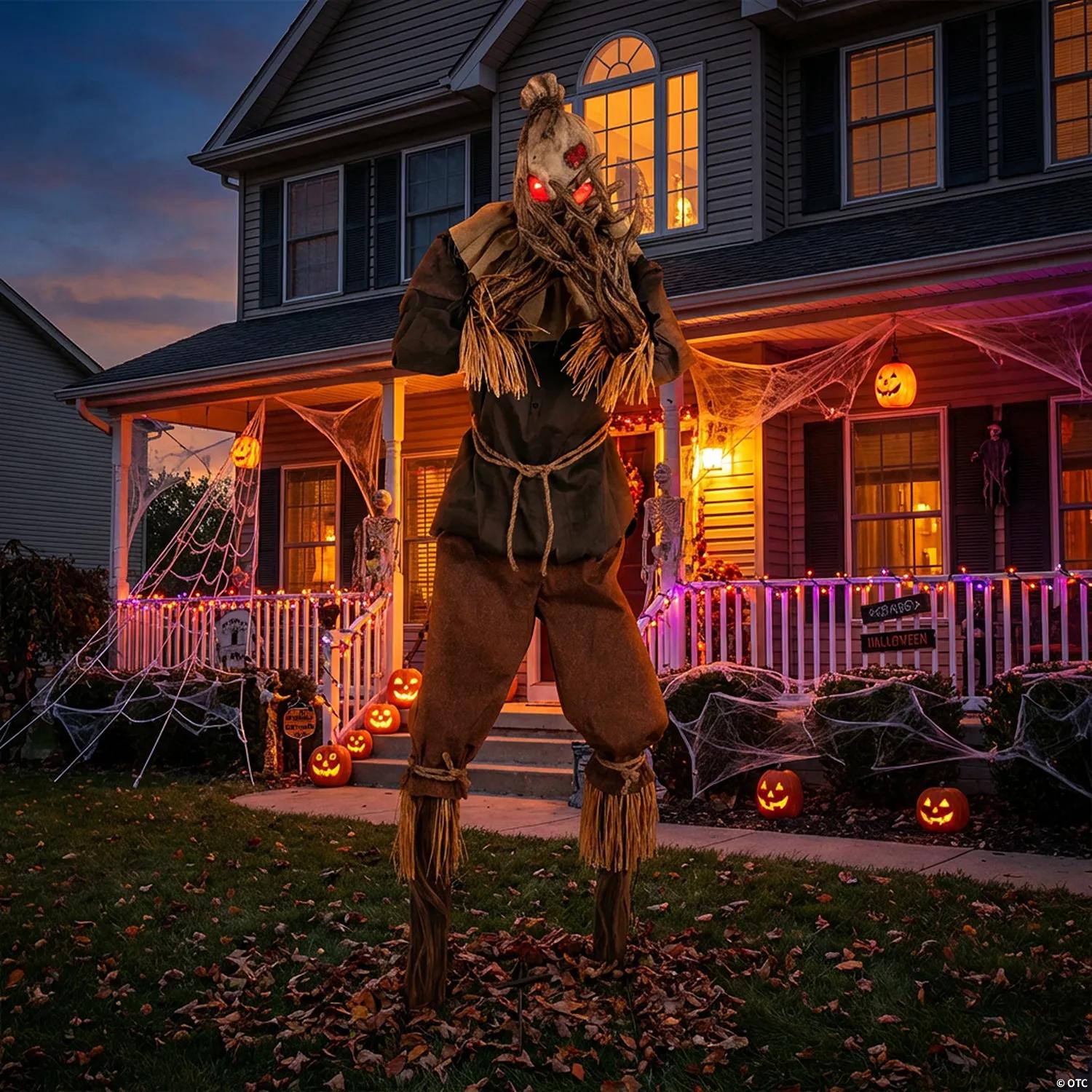 7 Ft. Animated Light-Up Grim Stalker Scarecrow