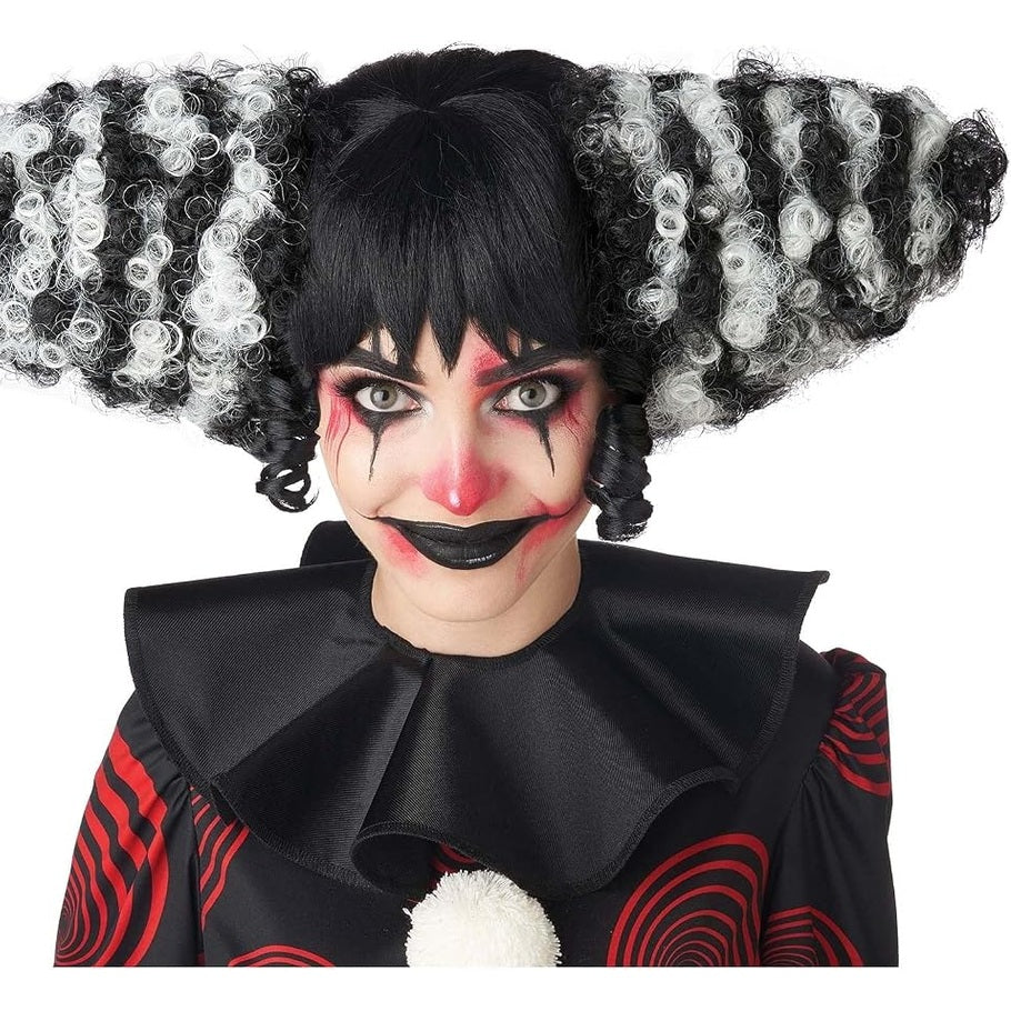 Evil Clown Wig, Black & White