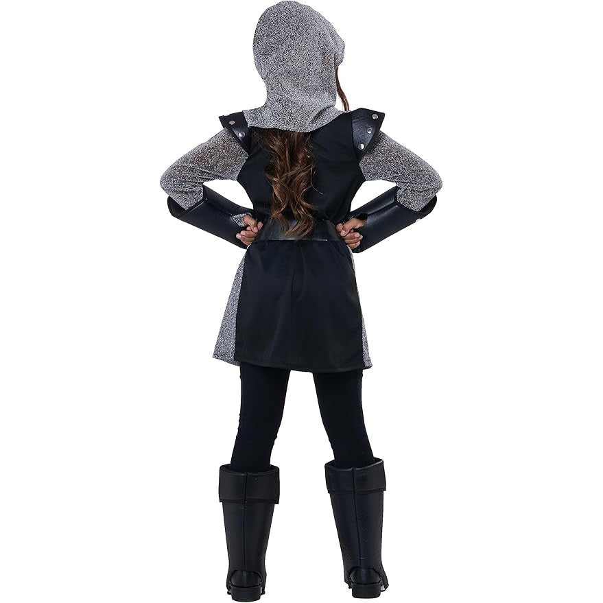 Beautiful and detailed Noble Knight Girls' Costume with cape and armor