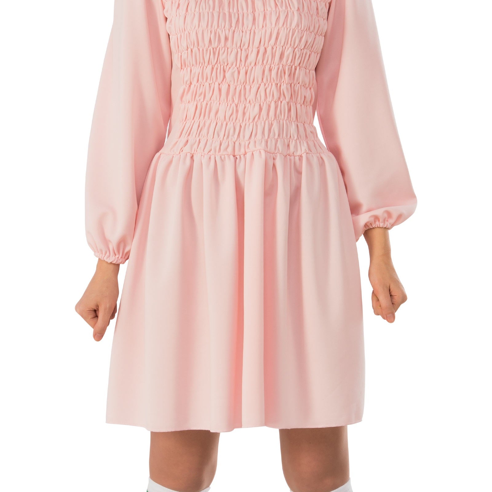 Stranger Things Eleven Pink Dress Costume, Adult