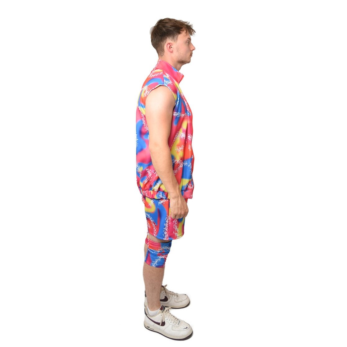 Children's roller blades costume with fancy helmet and protective gear