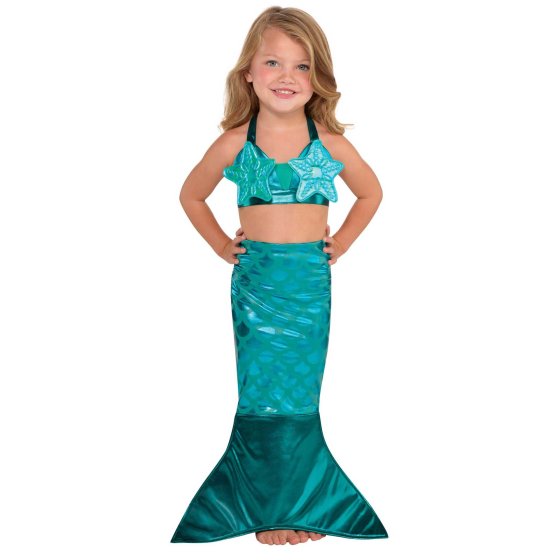 Mermaid Teal Girls Costume