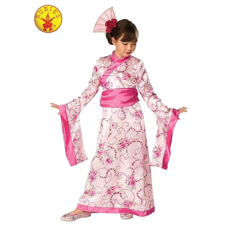Child size small Asian Princess Costume, complete with dress and accessories