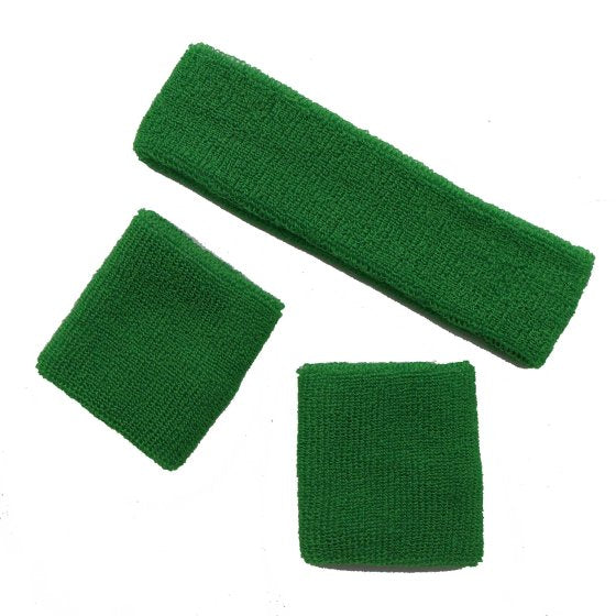 Green Sweatband Set