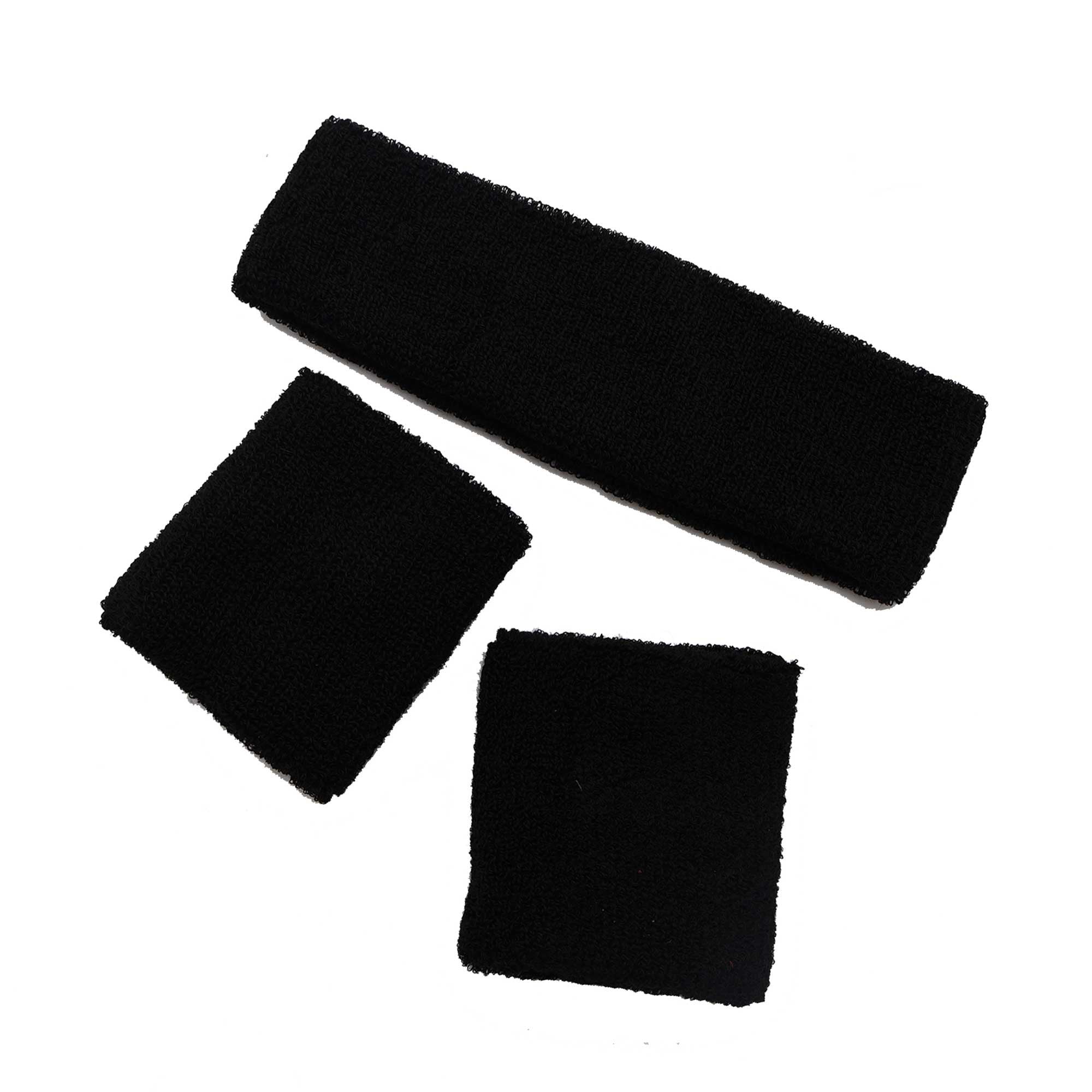 Black Sweatband Set