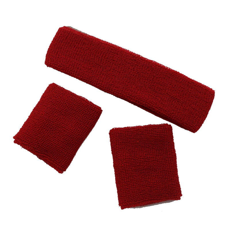 Red Sweatband Set