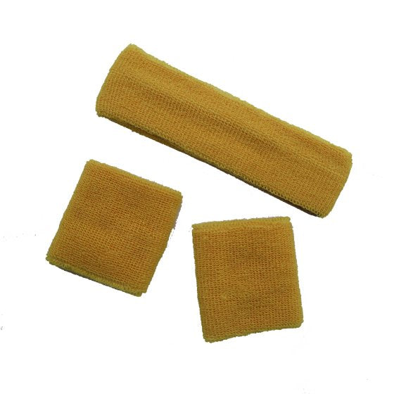 Yellow Sweatband Set