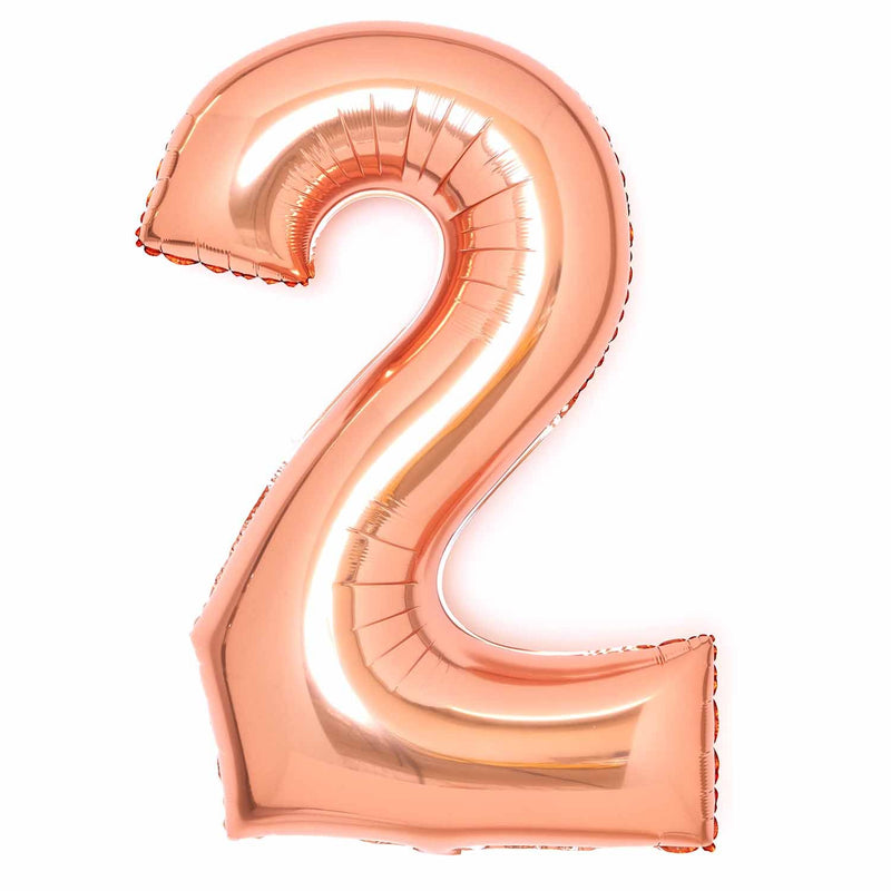 Rose Gold Foil Number 2 Balloon 89cm