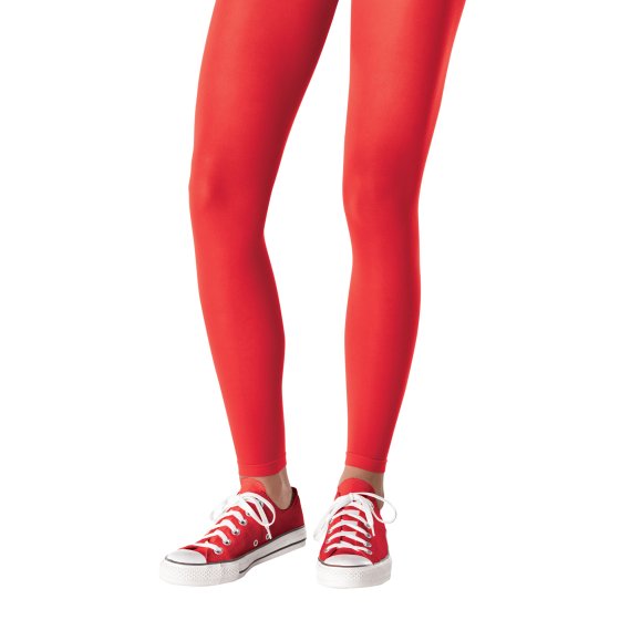 Footless Tights Red