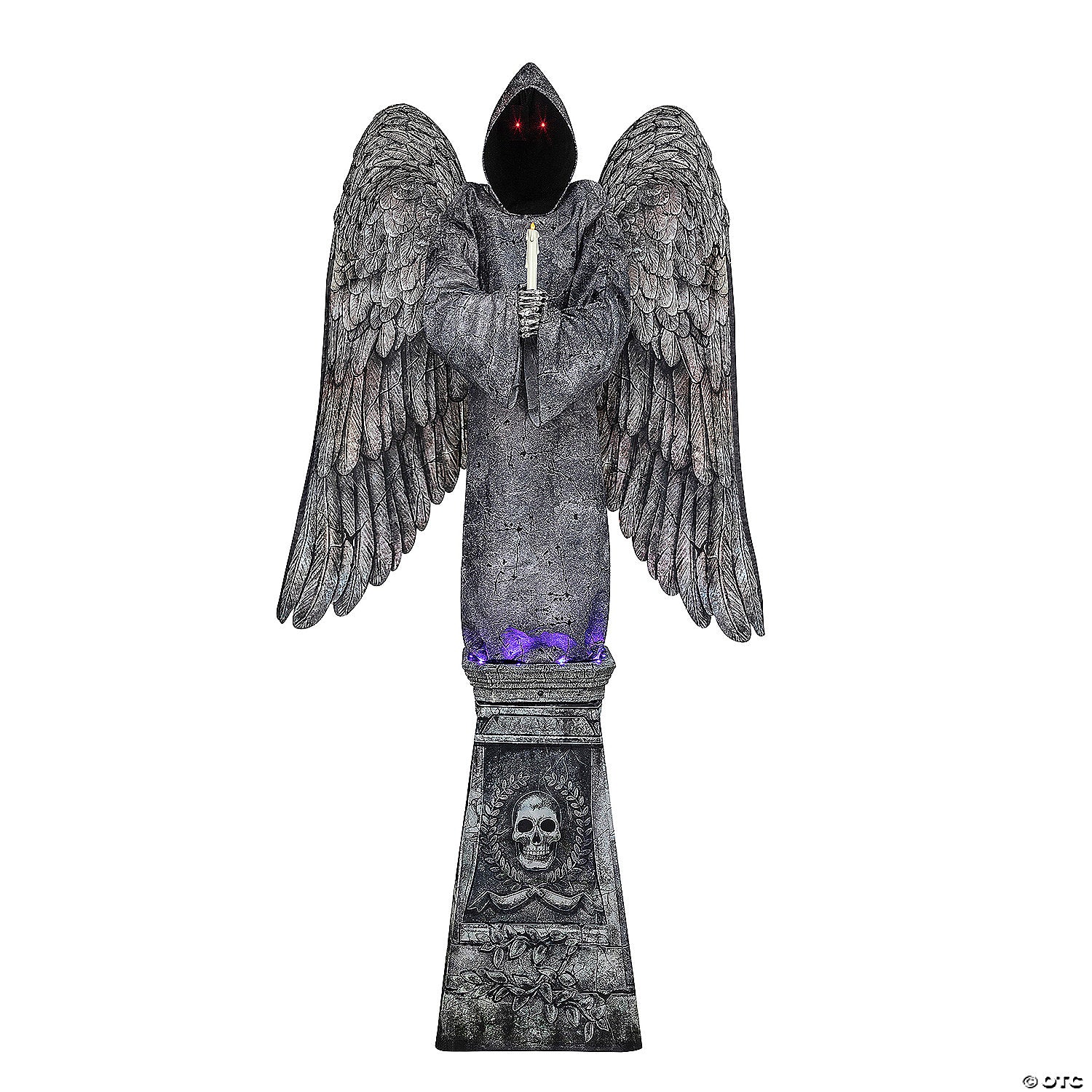 Realistic 96 Cemetery Angel Animated Prop with Lifelike Features and Sound Effects