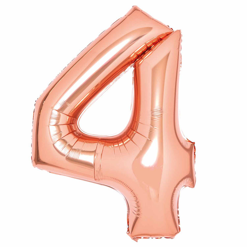 Rose Gold Foil Number 4 Balloon 89cm