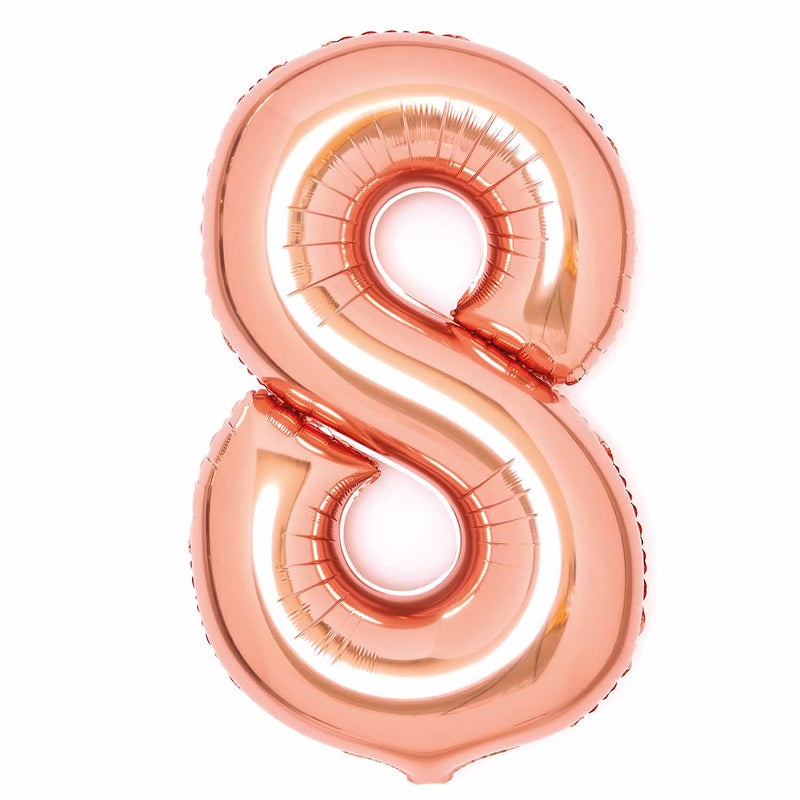Rose Gold Foil Number 8 Balloon 89cm