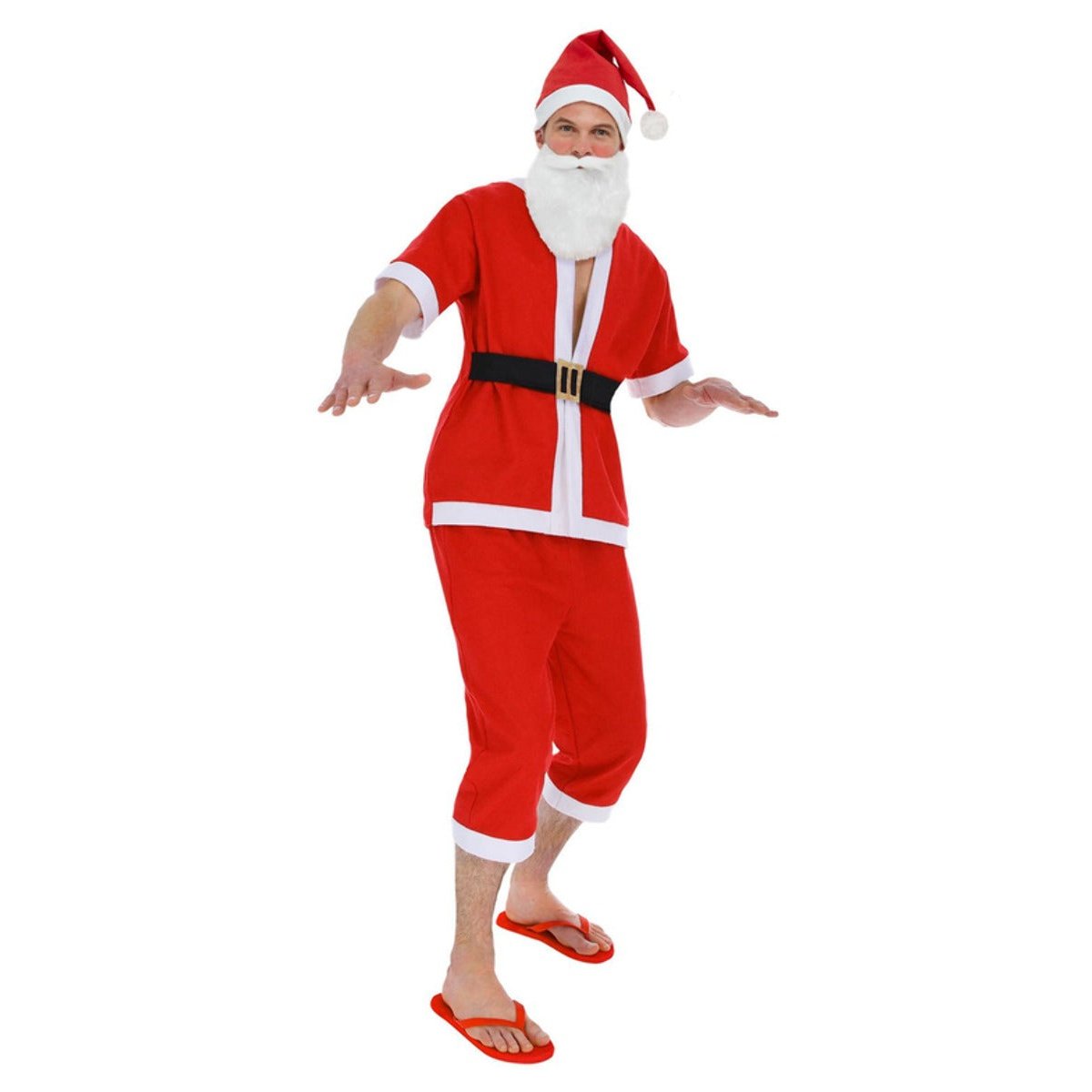Santa Costume Shorts, Top with Short Sleeves.