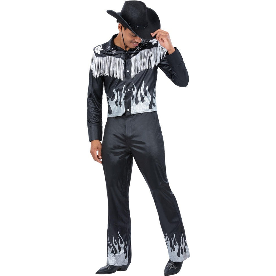 Black Glamorous Cowboy Mens Costume