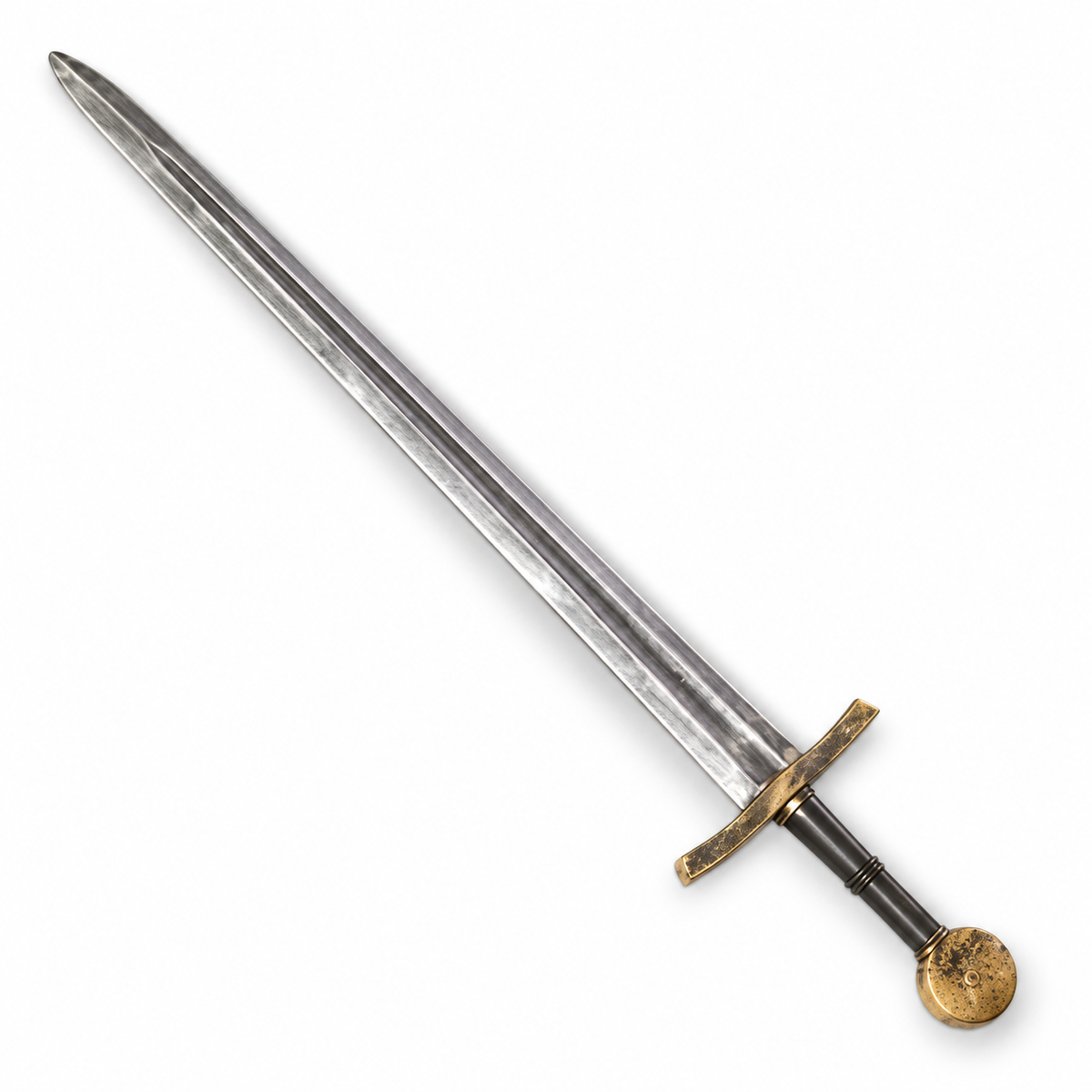 Stamped Silver Sword with Gold Dome Prop