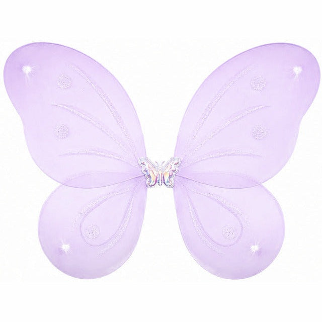 Purple with silver detail Butterfly Wings