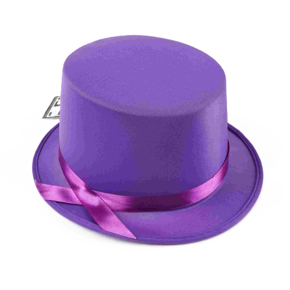 Purple Fabric Top Hat, Adult