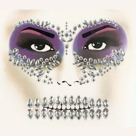 White Gem Face Stickers