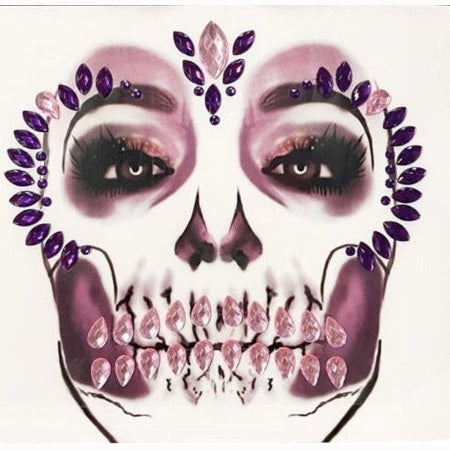 Purple & Pink Gem Face Stickers