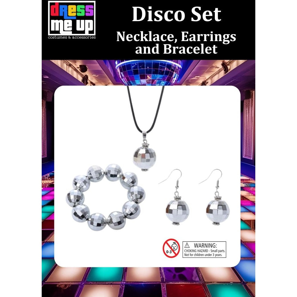 Disco Ball Silver Set 3pcs