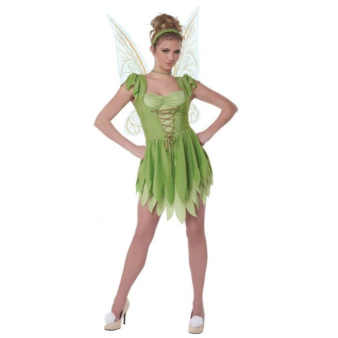 Classic Tinkerbell Fairy/Adult costume with green dress and wings