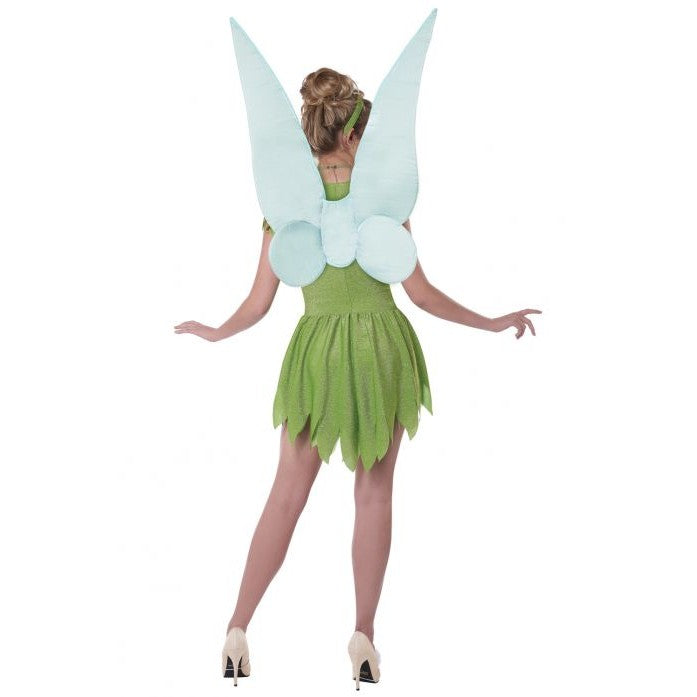 Beautiful adult Tinkerbell Fairy costume with sparkly green wings