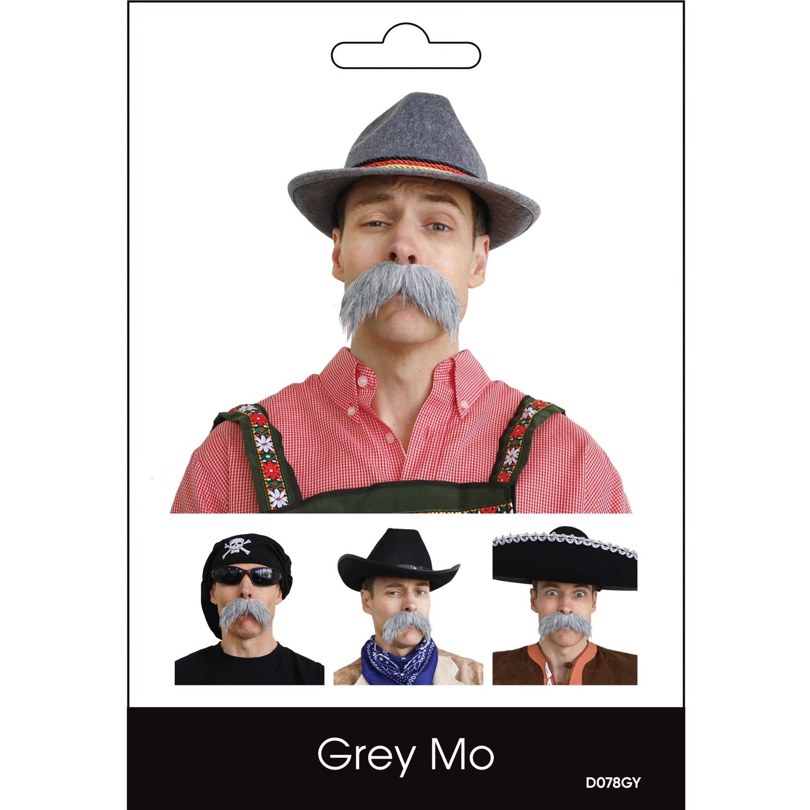Moustache - Grey Large