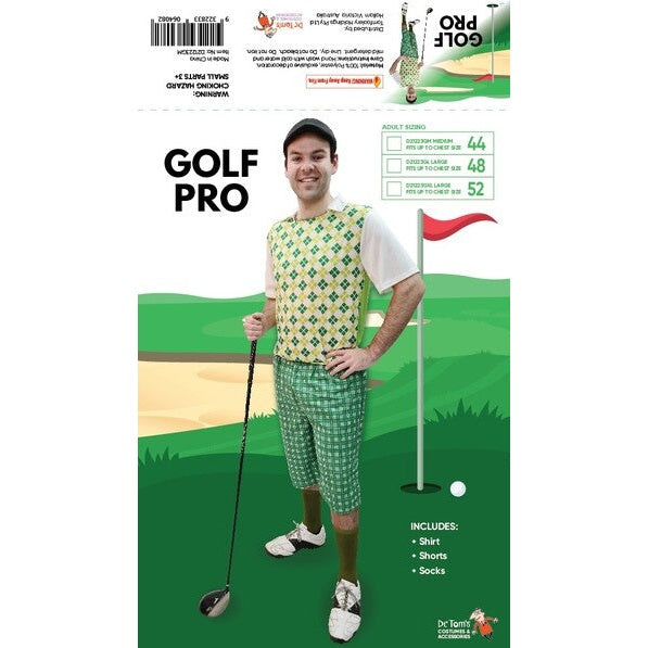 Golf Pro Green Costume, Adult