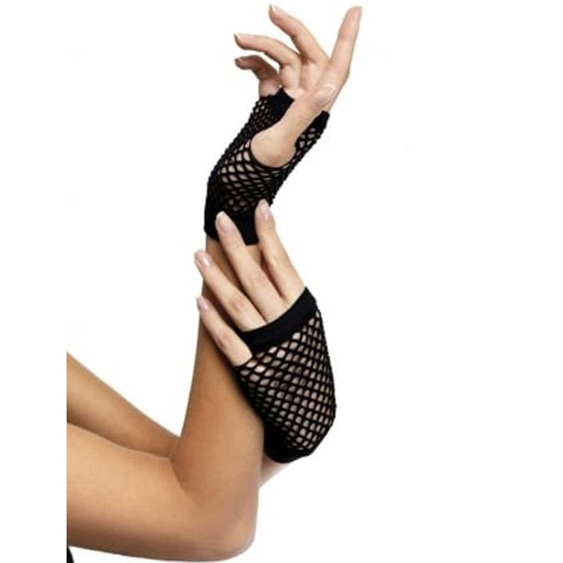 Black Fishnet Gloves