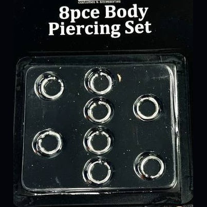 8 Piece Body Piercing Set