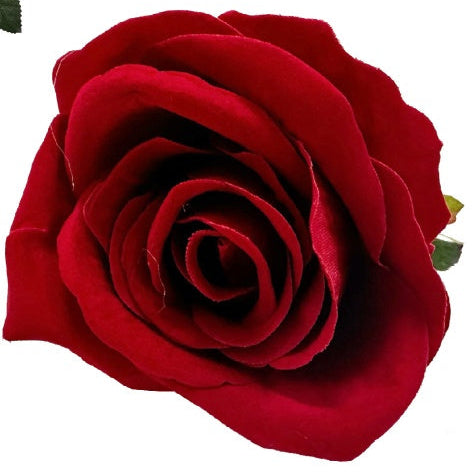 Bright Red Diamond Velvet Single Stem Rose