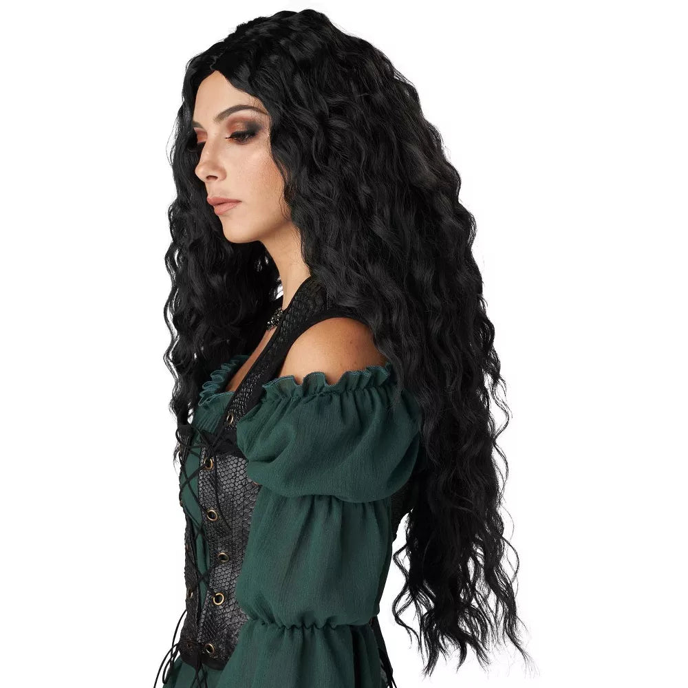 Renaissance Maiden Adult Wig (Black)