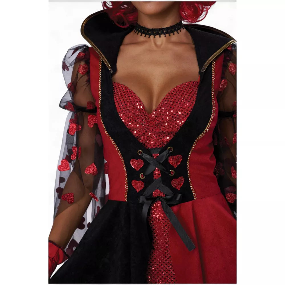 Red Queen Cosplay Dress, Adult