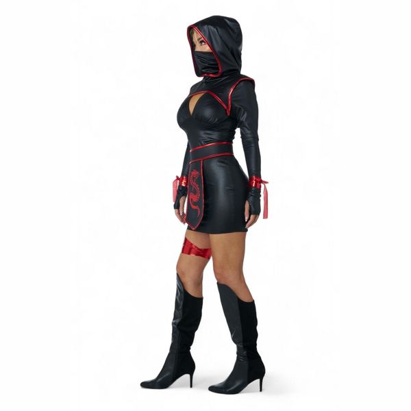 Red Fury Ninja Adult Women Costume