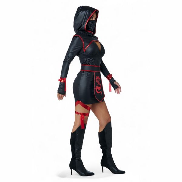Red Fury Ninja Adult Women Costume