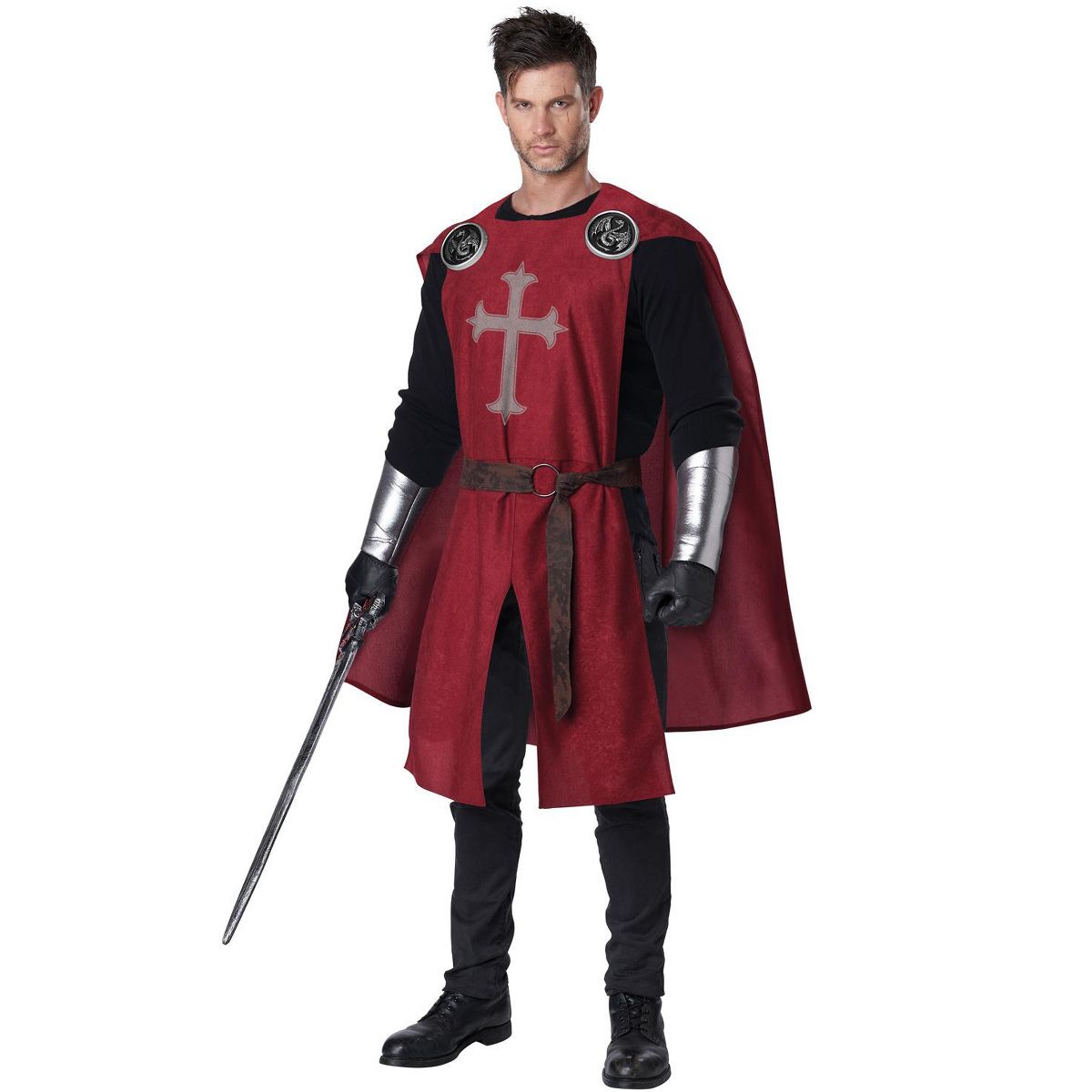 Knight's Surcoat Men's Costume (Burgundy)