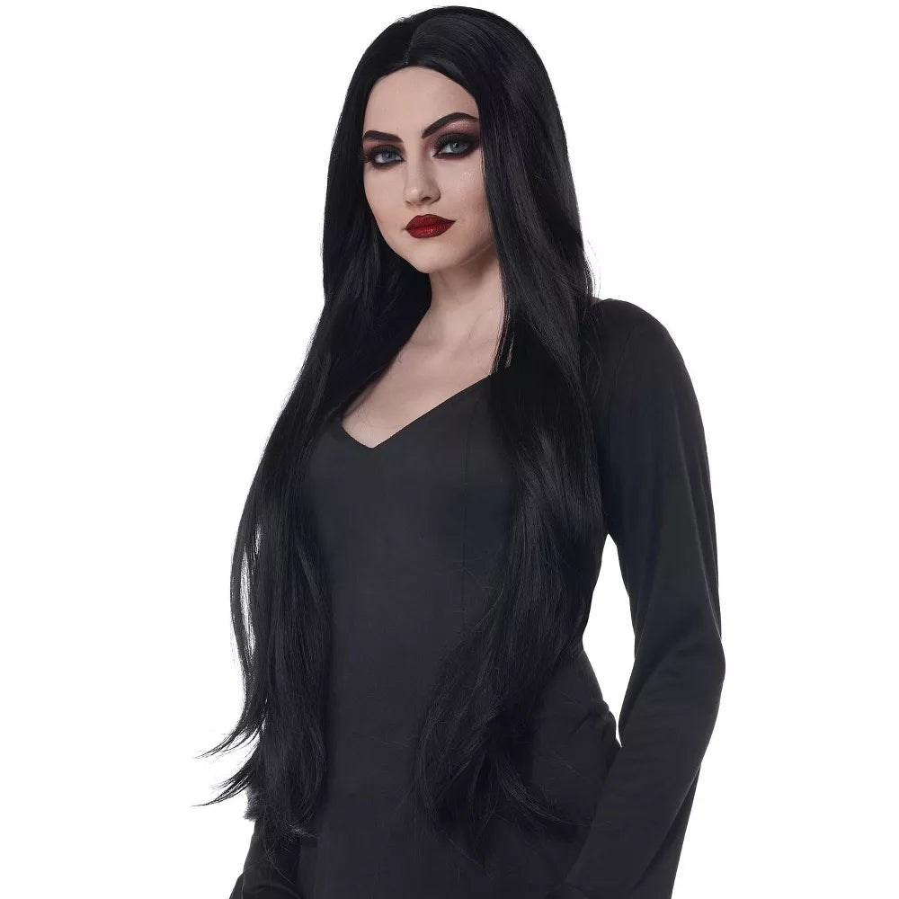 Long black XL Cosplay Adult Wig designed for realistic and stylish costumes